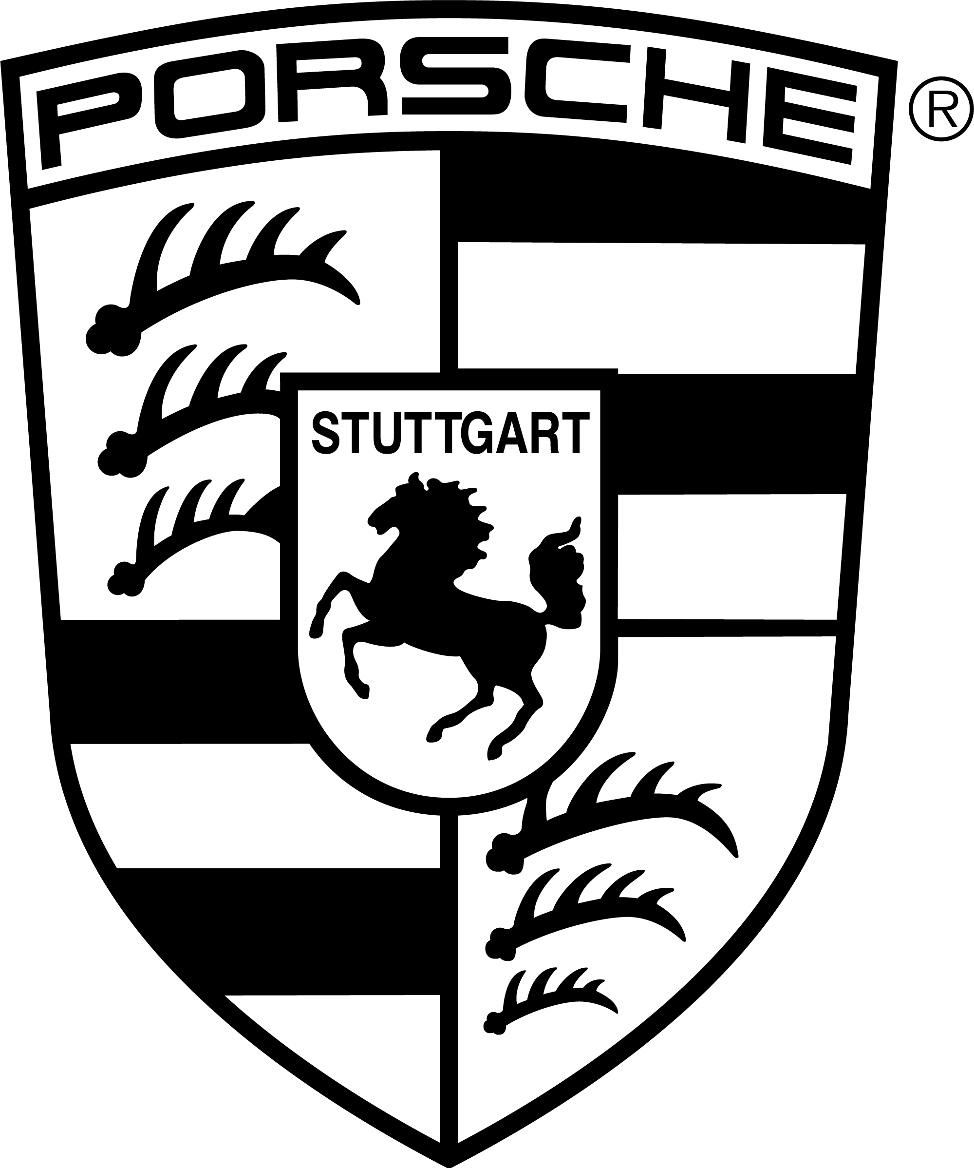 Porsche Car Logo Black