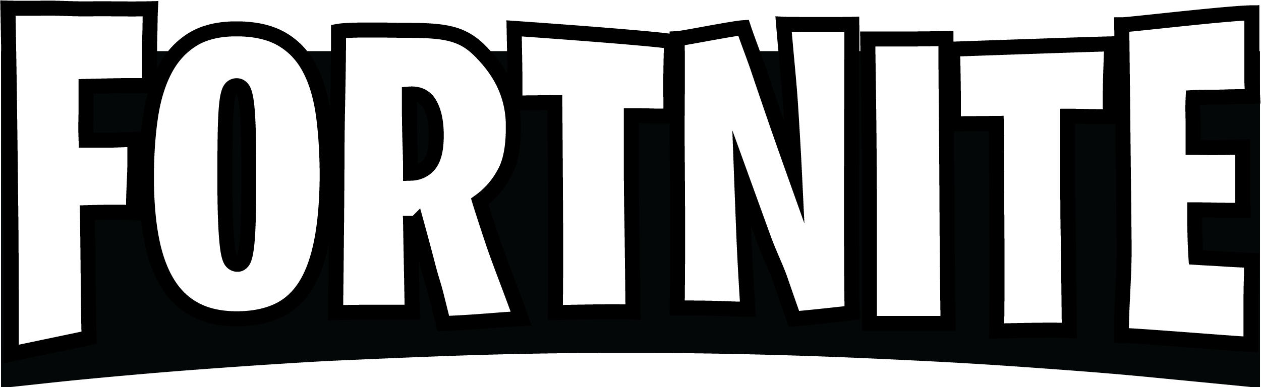 Fortnite Logo PNG Black And White image for Free Download