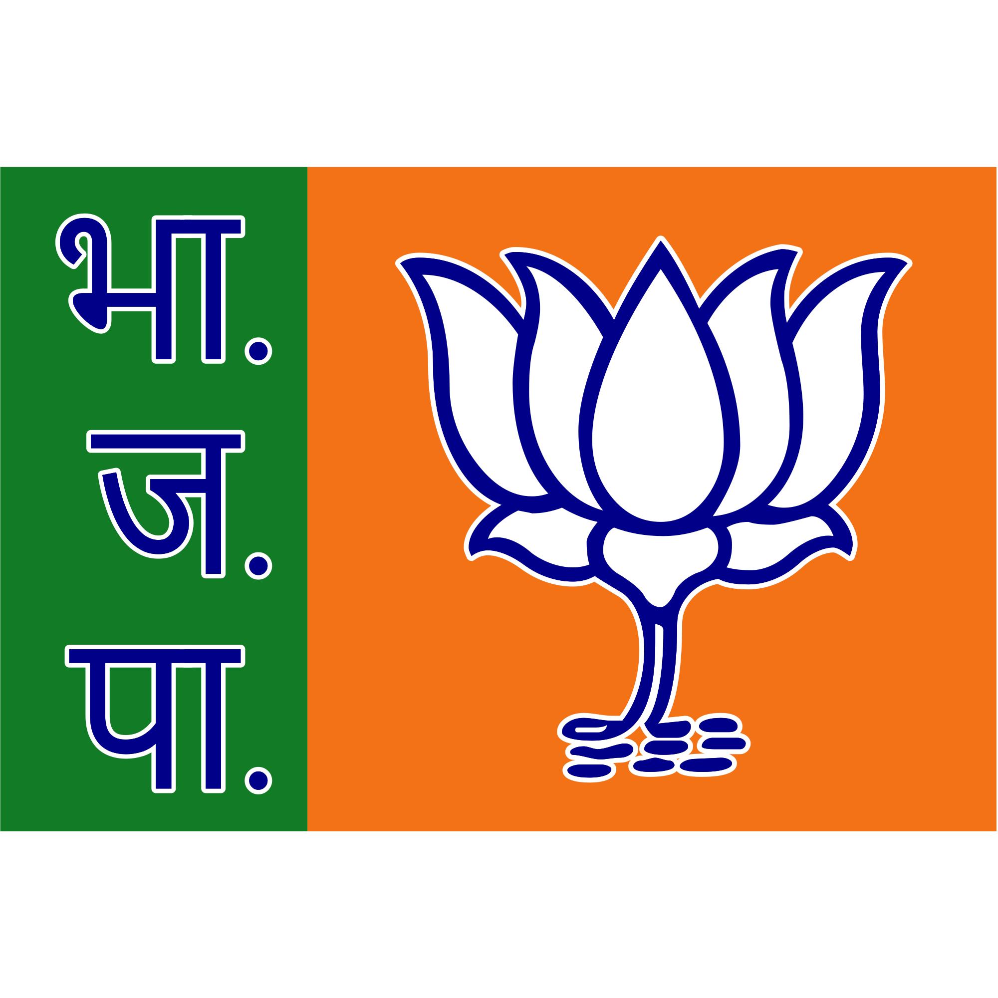 BJP flag with text