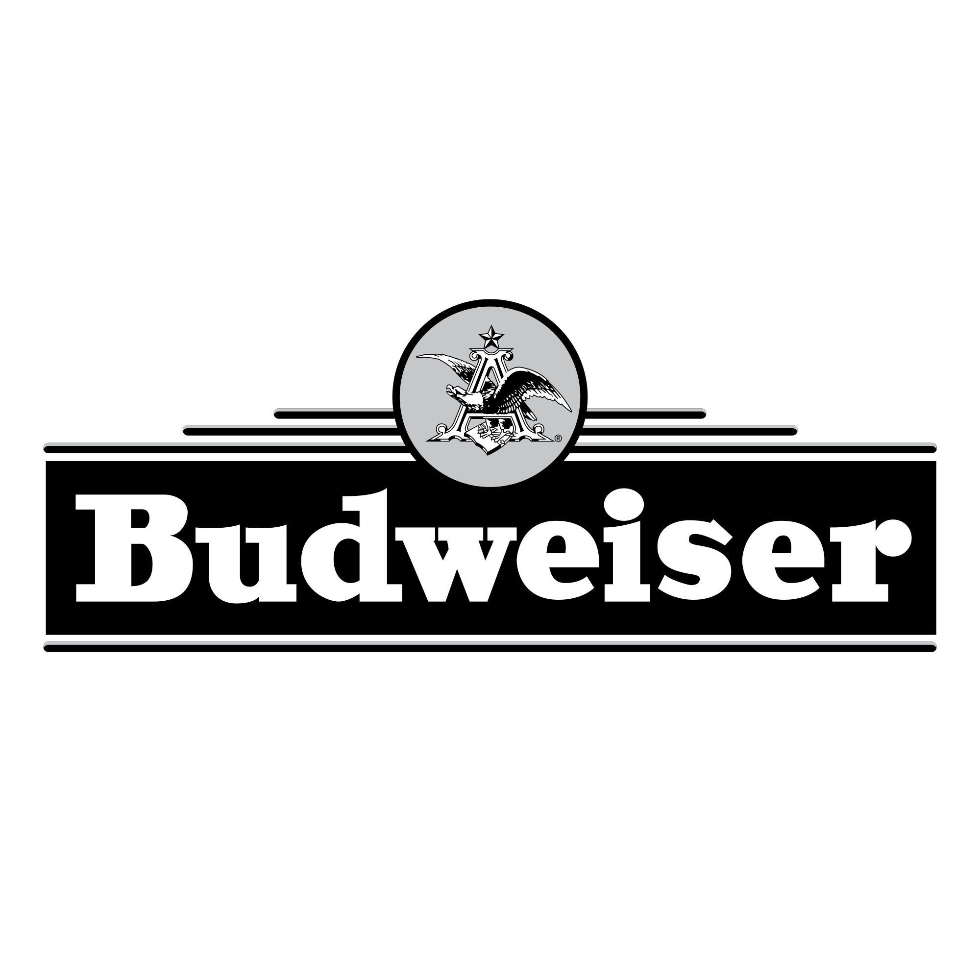 Budweiser Logo Black with Icon