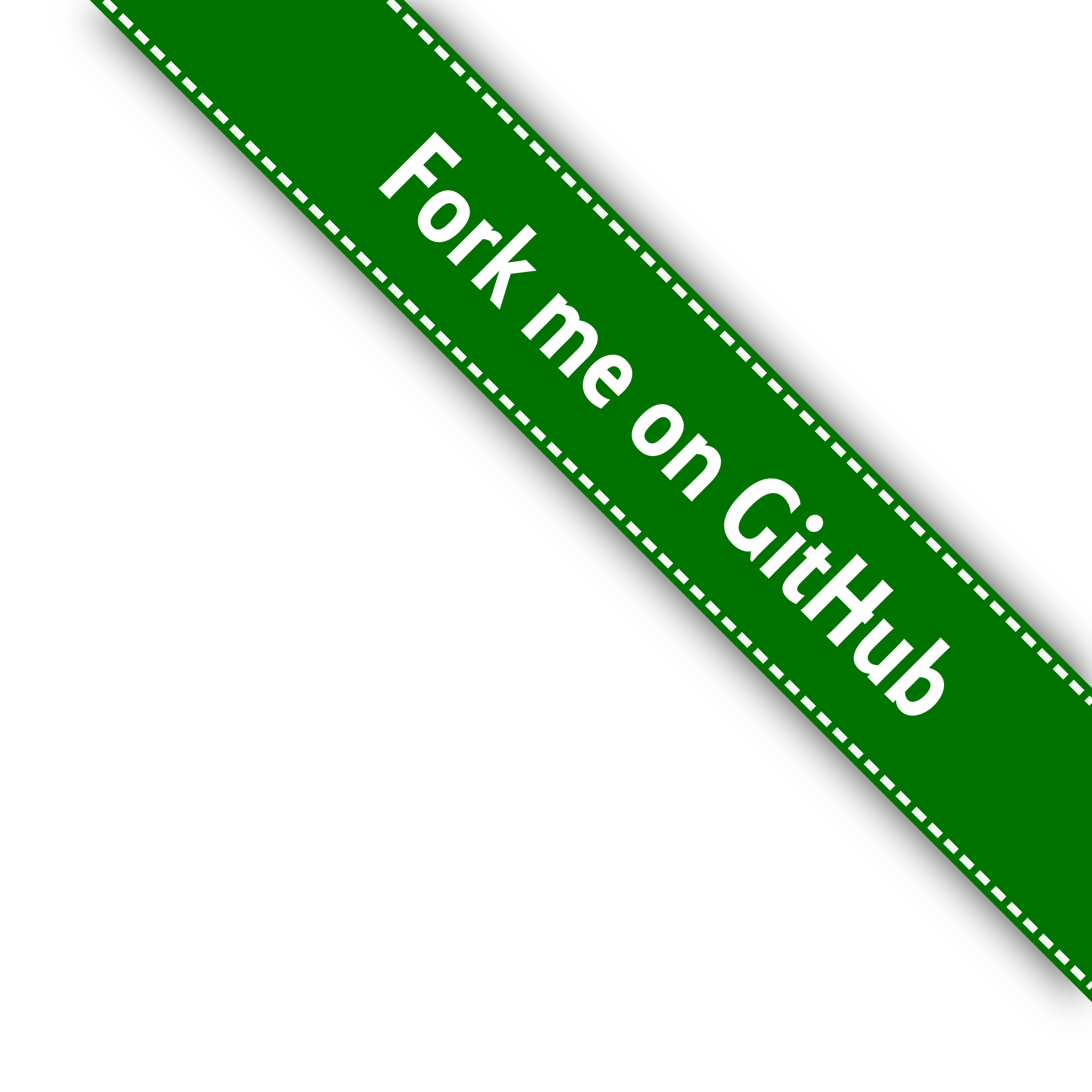 GitHub forkme ribbon right green