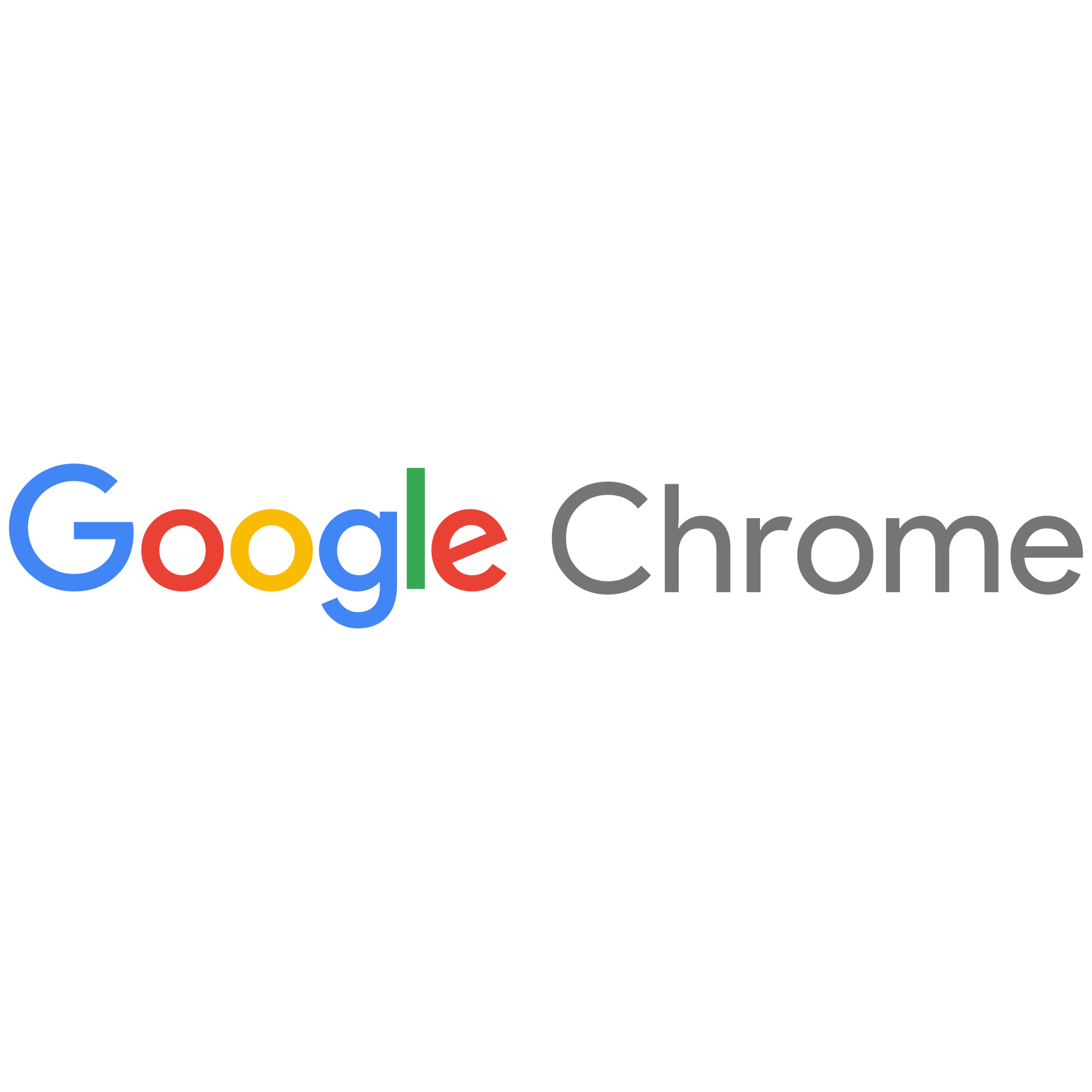 Google logo and Chrome wordmark