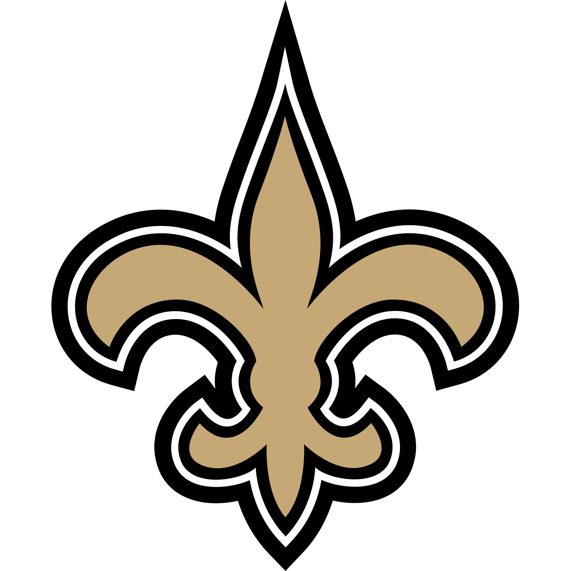 New Orleans Saints Logo Biege