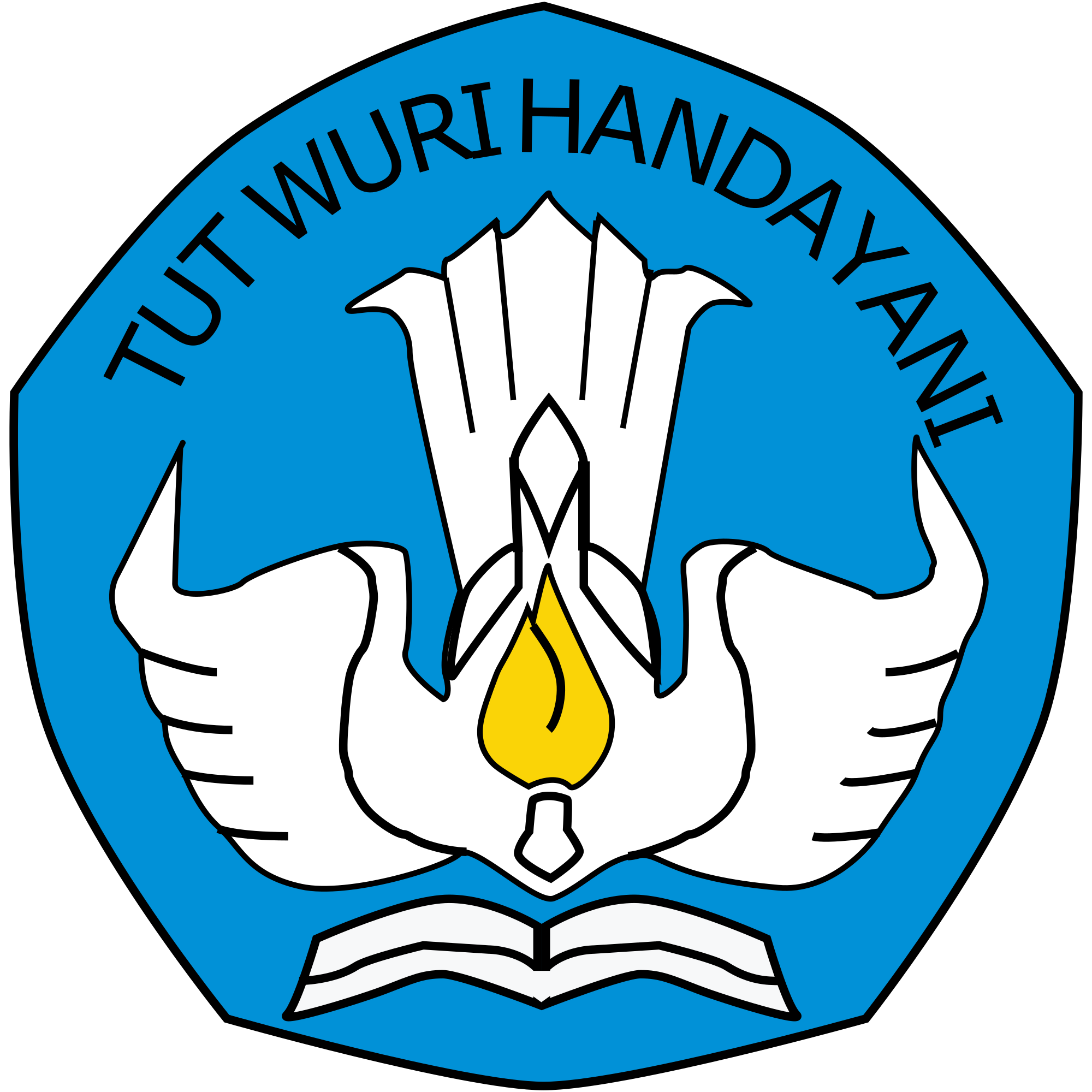 Tut Wuri Handayani Logo with White Text PNG image for Free Download