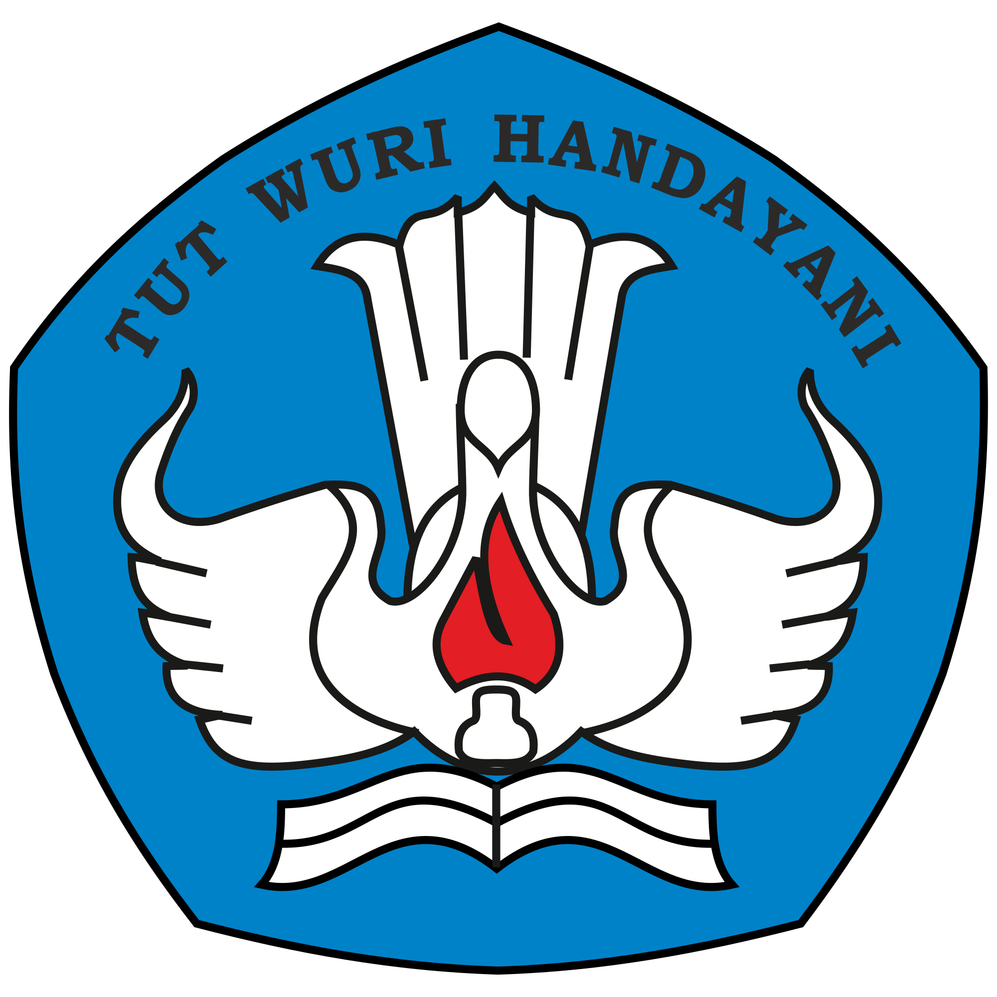 Tut Wuri Handayani Logo With Red Flame