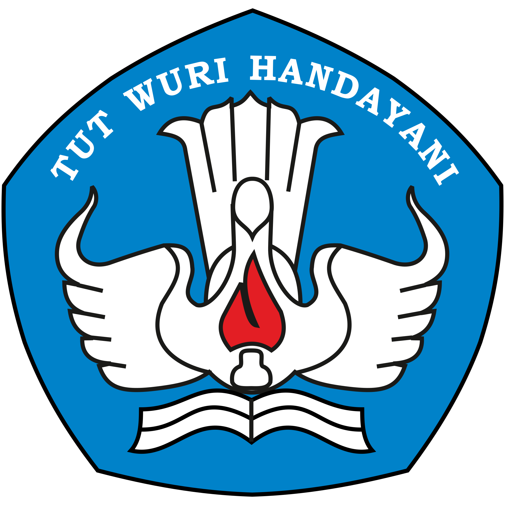 Tut Wuri Handayani Logo with White Text PNG