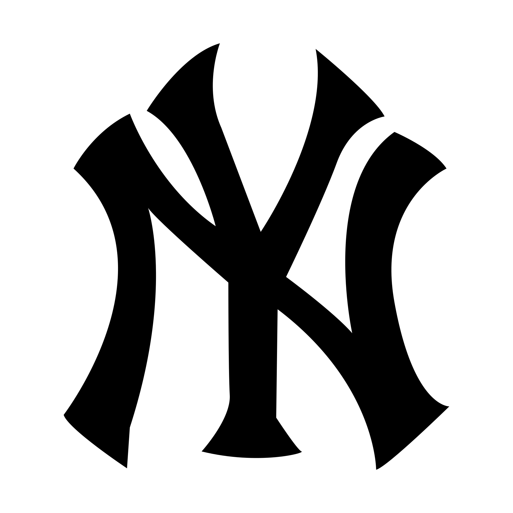 Yankees Logo black and white